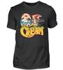 T-shirt à bande crème pour homme Noir Manches courtes Taille S-5XL CM163 T-shirt Unisexe