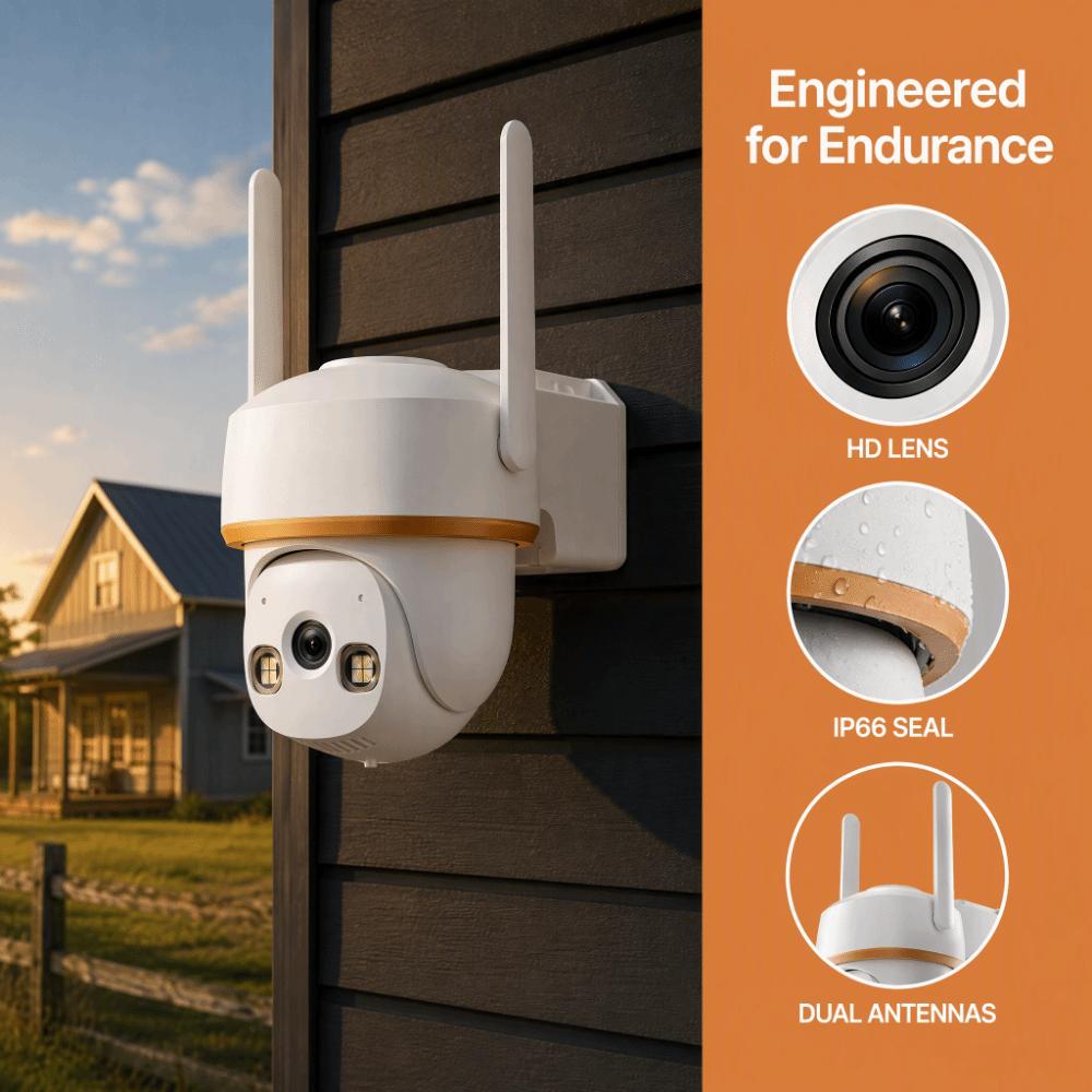 Weatherproof Outdoor Wireless Security Camera Night Vision 4G Network IP Camera Outdoor