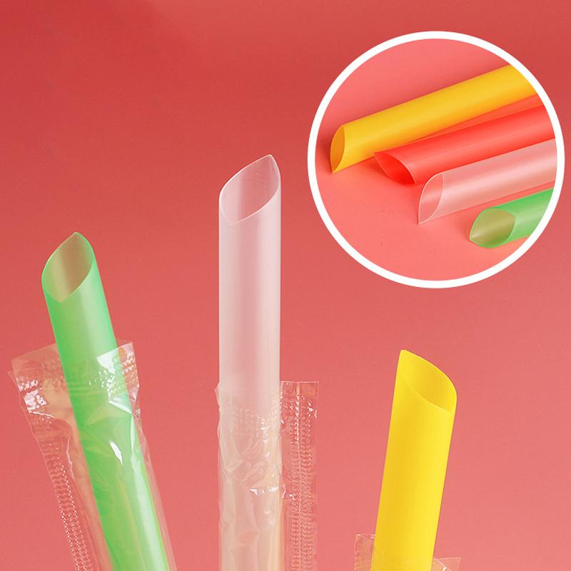 100 Pezzi Cannucce Jumbo Colorate in Plastica Spessa per Feste, Bubble Tea, Smoothie, Articoli per Bere