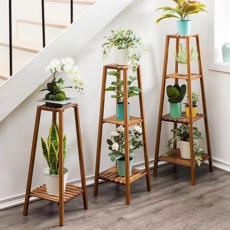 Multi-layer Solid Wood Indoor Flower Stand – Balcony & Living Room Succulent Rack