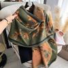 scarf, extended floral fashion and simplicity, universal in all seasons, imitation cashmere thickened women's scarf
