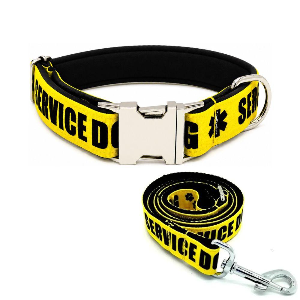 Personalized Pet Collar Custom Free Engraving Puppy Name ID Tag Adjustable Basic Service Dog Pet Collars Leash, 3 Colors