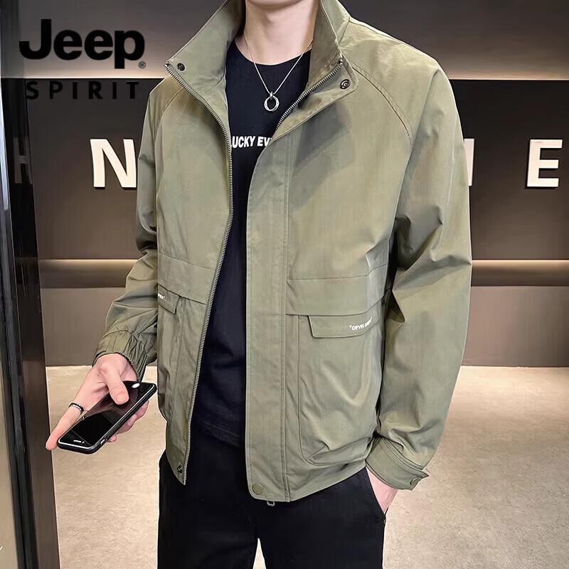 JEEP SPIRIT Men s Casual Stand-Collar Jacket L