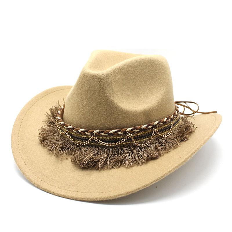Vintage Western Cowboy Hat Cowboy Hat Felt Hat Wool Top Hat Ethnic Style Hat Vintage Jazz Hat