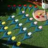 Decorative Tulips Flower Design Fence PVC Garden Fence for Interlocking of Yard and Pathway Borders Gardening Supply
