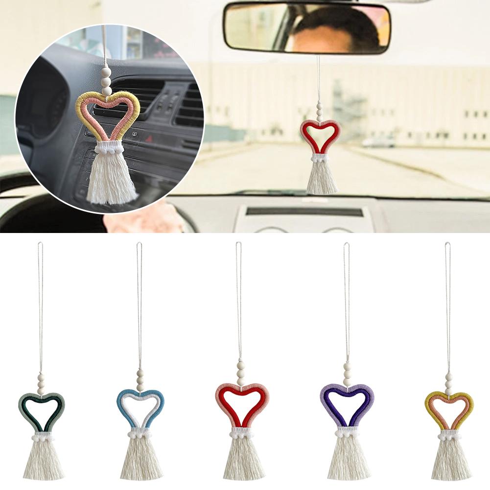 Car Rearview Mirror Pendant Hanging Keychain Accessories Woman Gift Handmade Decoeation Bag Pendant Car Decoration Accessories