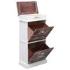 VidaXL Shoe Cabinet Brown 50 X 28 X 98 Cm Paulownia Wood
