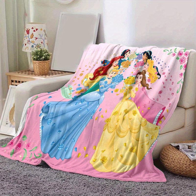 1pc Princess Printing Blanket - Soft, All-Season Throw for Living Room, Bedroom,Personalized Gift with Adorable Cartoon Design