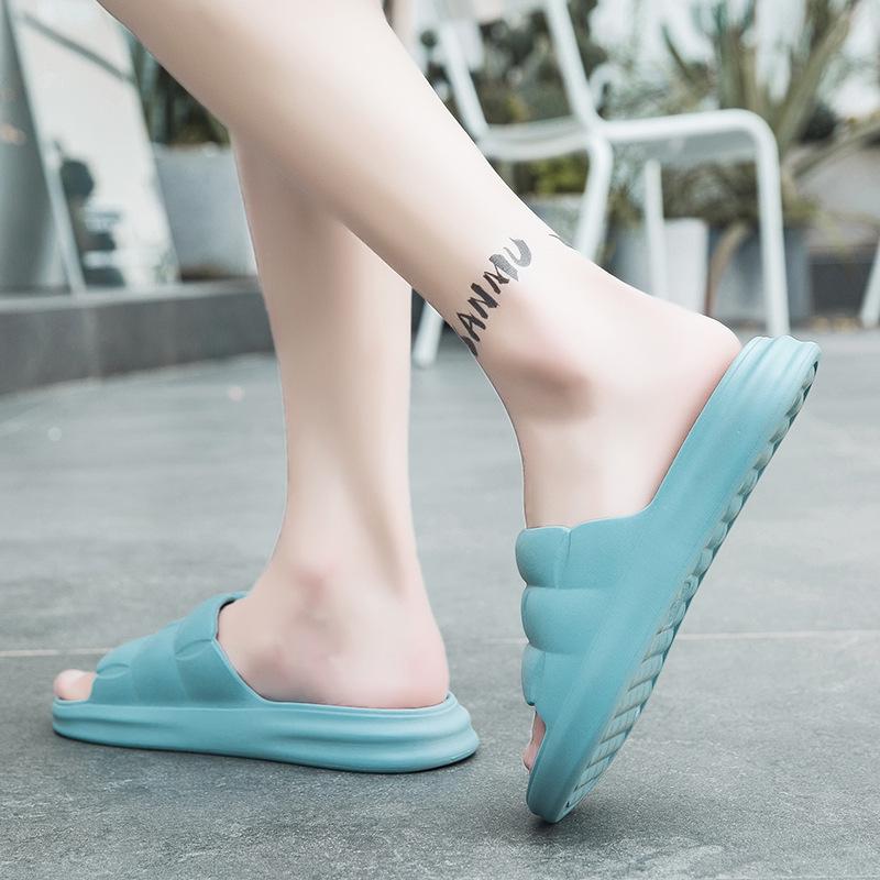 Men's Summer Fashion Open-toed Slippers Korean Version Trend Outer Wear Home Dual-purpose One-word Drag Large-size Couple Drag
