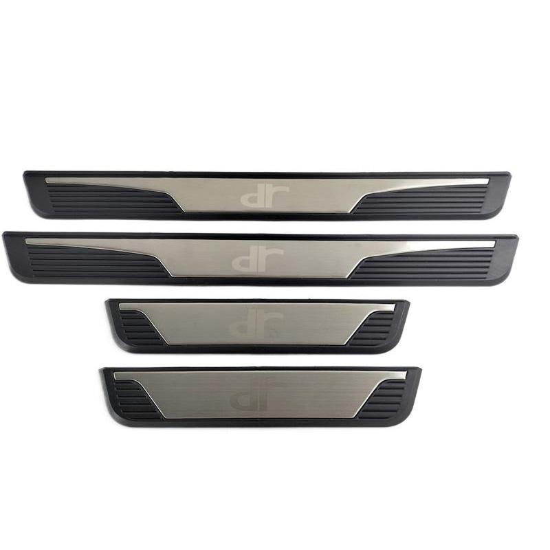 

4PCS Plastic Stainless Steel For 2018-2024 Chery dr 4.0 5.0 6.0 Car Accessories Auto Door Sill Pedal Welcome Scuff Plate Cover style 1