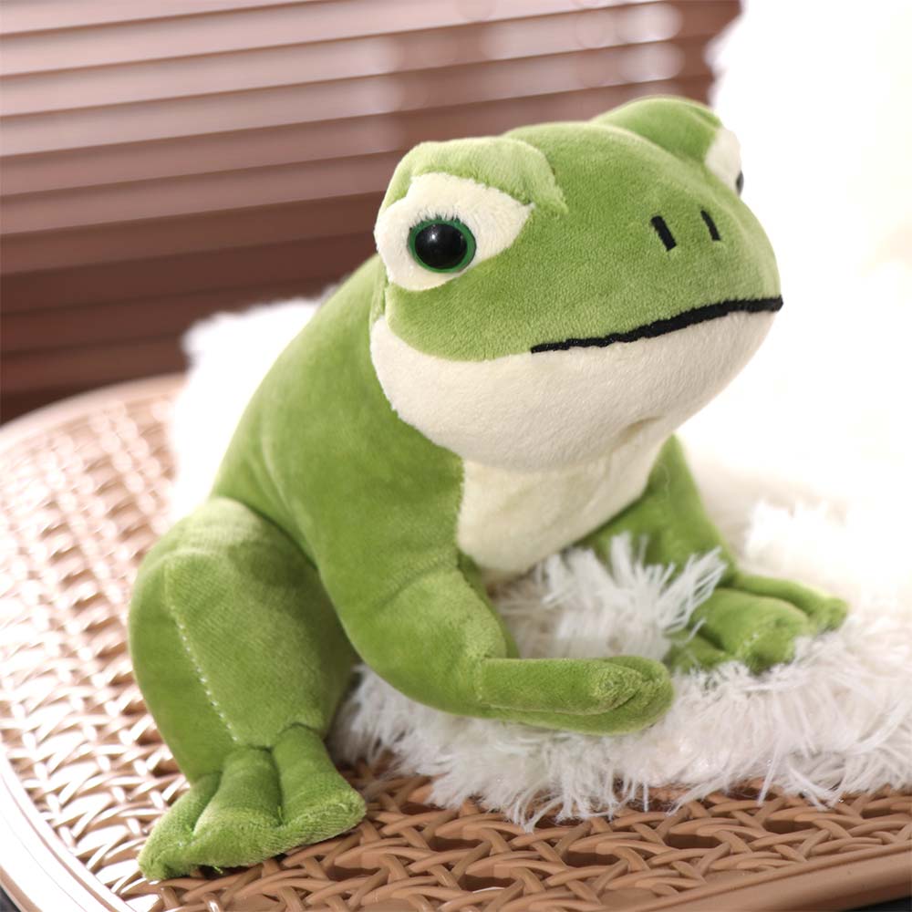PP Cotton Mini Frog Plush Doll Collection Cartoon Frog Stuffed Toy Green Frog Plush Toy Christmas
