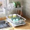 ZISIZ Double-Layer Dish Drainer Rack