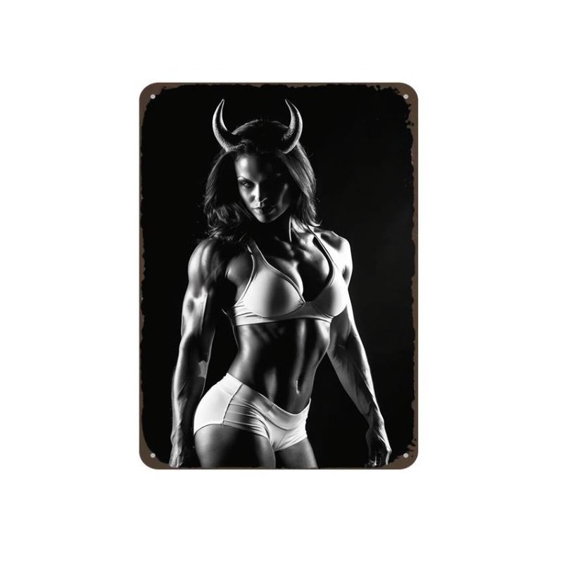 Fitness Motivation Metallblechschild Gewichtheben Fitness Poster Man Cave Garage Heimwanddekor 8x12 Zoll