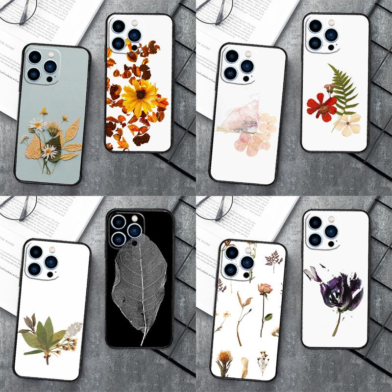 Flowers Pressed Cover For Xiaomi Redmi Note 13 10 11 12 14 15 Pro Plus Case For Redmi 15 12C 13C 14C 10C 15C