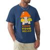 Feed Your Head With Retro Mushrooms T-Shirt Custom T Shirt Summer Clothes Oversized T Shirt Plus Size Tops Men Clothes