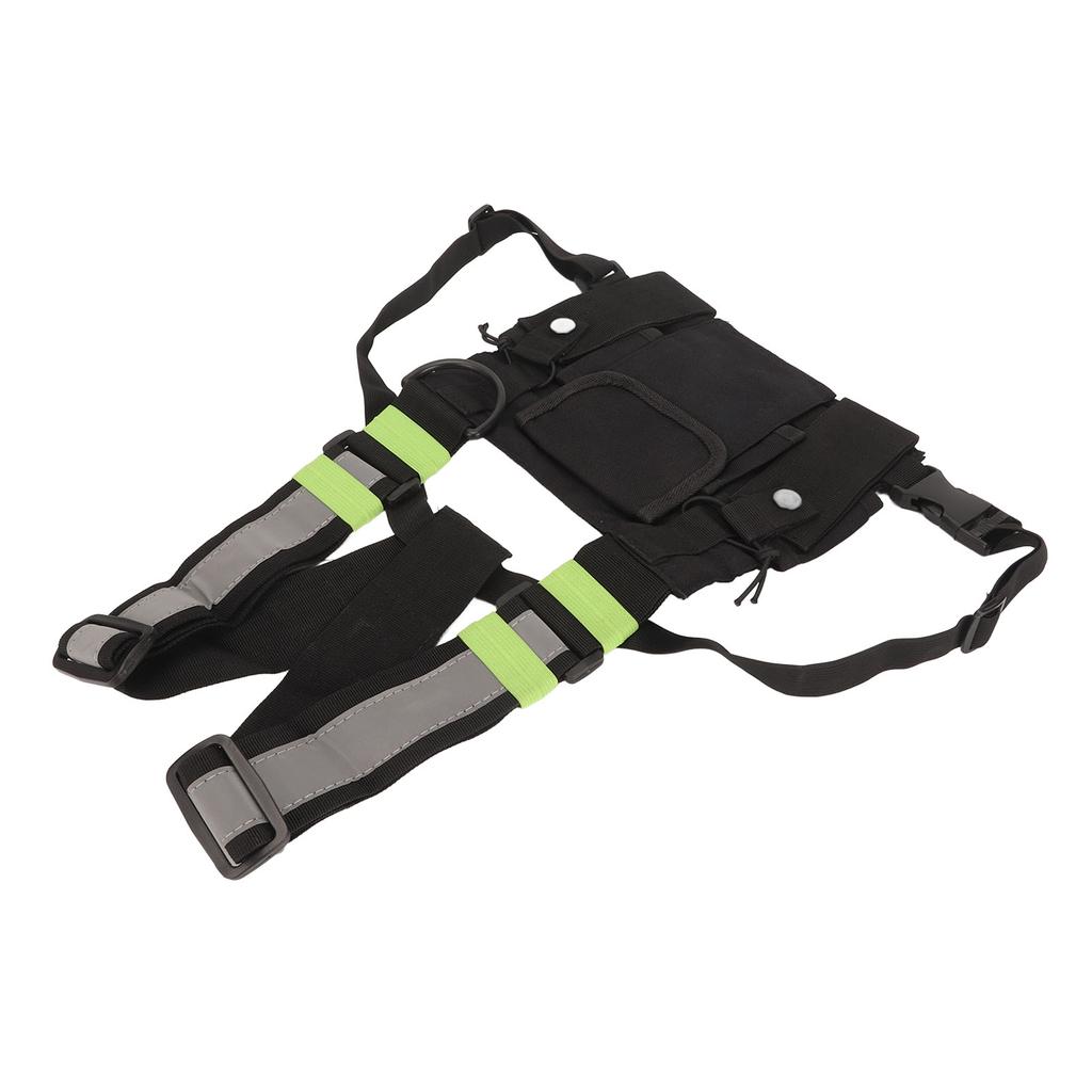 Universal Radio Harness Chest Rig Bag Adjustable Shoulder Strap Radio Chest Pack Pouch for 2 Way