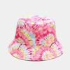 European and American spring new beach vacation leisure basin hat trendy men and women rainbow double-sided bucket hat sunscreen visor