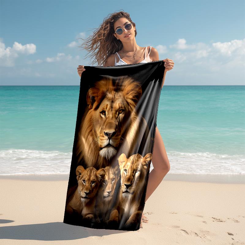 Wild Bears Mountain Forest Soft Beach Towel Outdoor Camping Vacation Swimming Beach Towel Outdoor Absorbent Bath Towel Blanket A6