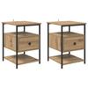 Nightstand Set of 2 Artisan Oak Finish 40 X 42 X 56 Cm Engineered Wood