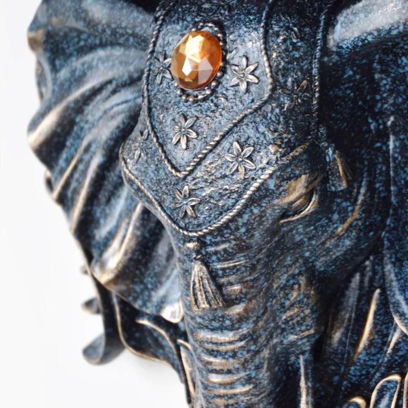 Heimdeko Europäisch Kreativer Elefantenkopf Wanddeko 3D Wanddeko Vase
