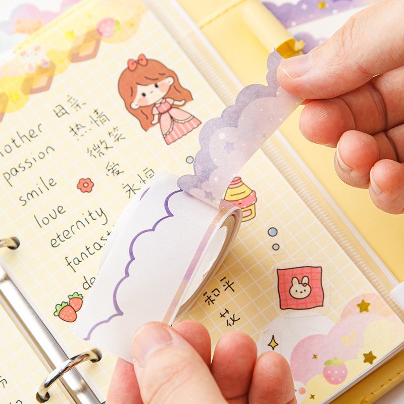 Cloud Dream Gold Foil Scenery Washi Tape - Decorative Journal Sticker Roll