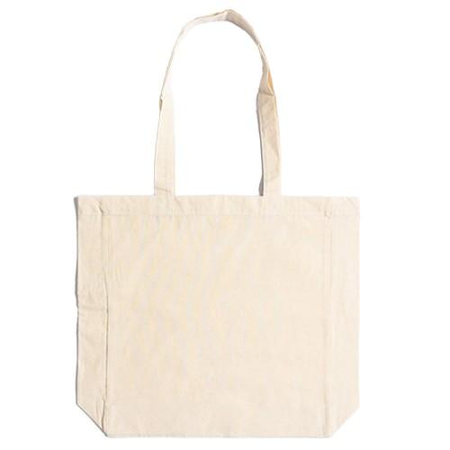 Printwear Seitenfaltbare Baumwoll-Tragetasche mit langem Henkel