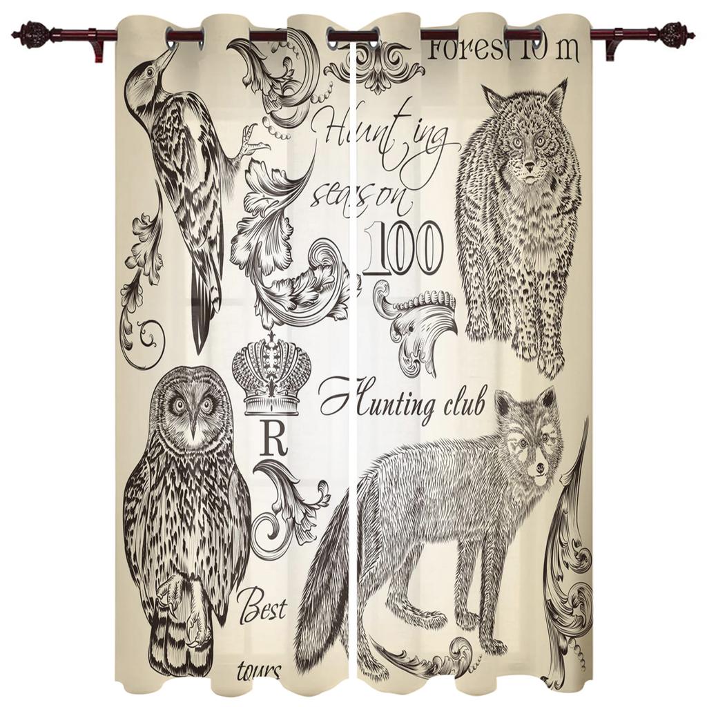 Moon Owl Sunny Night Evil Window Curtains Curtains for Living Room Decorative Items Living Room