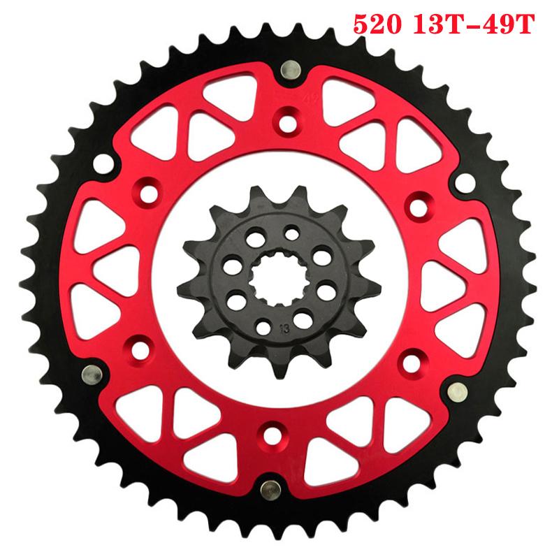 520 13T 45T 46T 47T 48T 49T 51T 52T Motorcycle Front & Rear Sprocket For HONDA XR250R XR 250 R 1996-2005