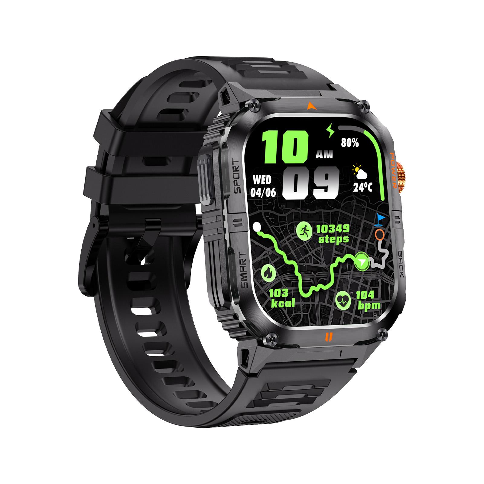 

Smart Sports Watch Fitness Tracker with LED Flashlight 2.0 Inch Screen 100+ Sports Modes BT Call Type 1