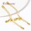 2/4/6Pcs 18K Gold Plated Extension Extended Tail Chains with Lobster Clasps End Caps Findings For DIY Jewelry Making Supplies