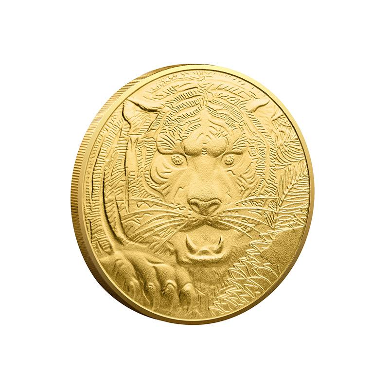 Памятная монета фэн-шуй 2022, памятная медаль года тигра, памятная монета зодиака, памятная монета года тигра, подарок на Новый год золотой