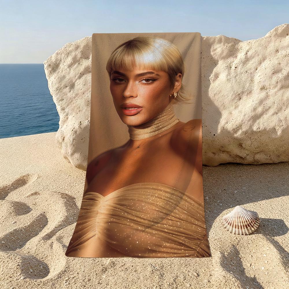 Argentine Singer TINI Beach Towel For Beaches Yoga Studios Gyms Hot Springs Swimming Pools And Picnics