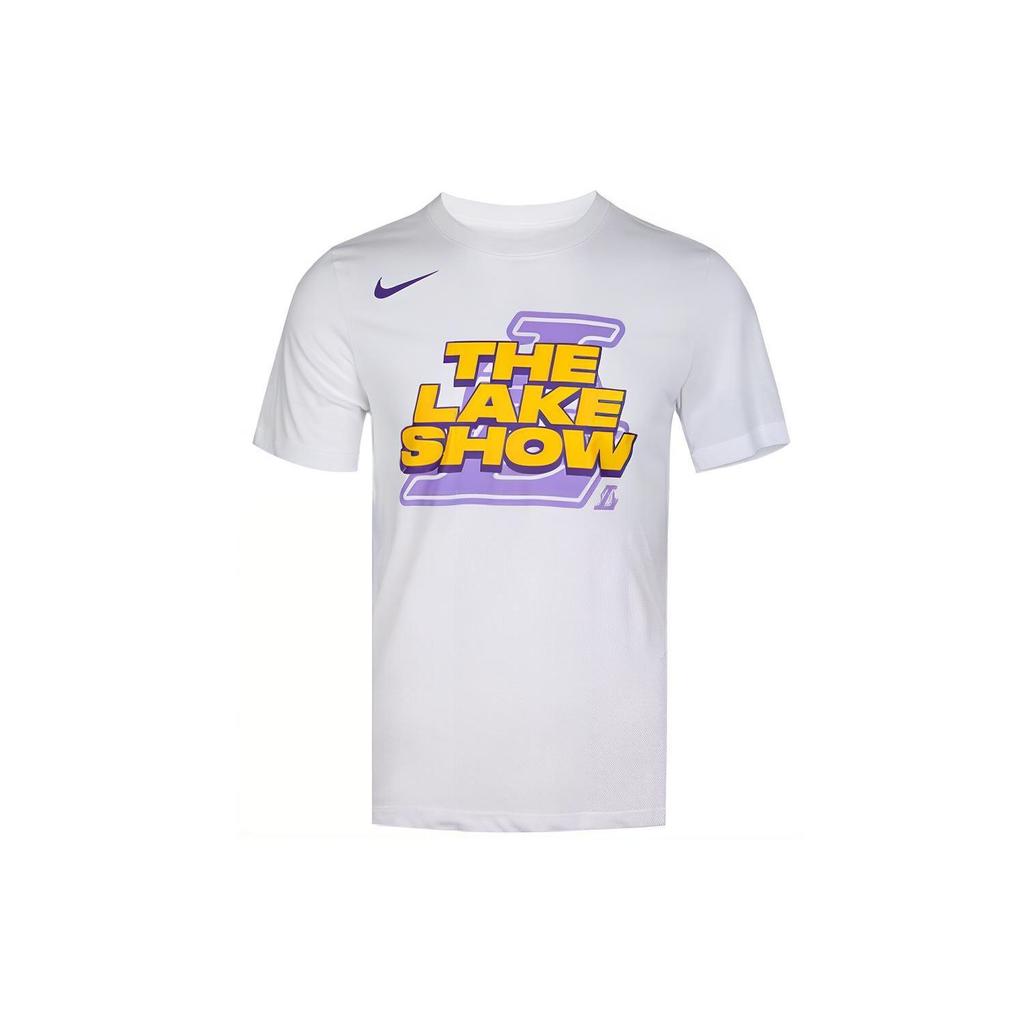 Nike Lakers Short Sleeve T-Shirt Men Tops White AT0813-100
