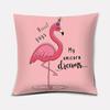 Flamingo Prints Unicorn Dreams  Floral Flair Pattern Cushion Cover Suitable for Sofa Bedroom Car Pillow Cover