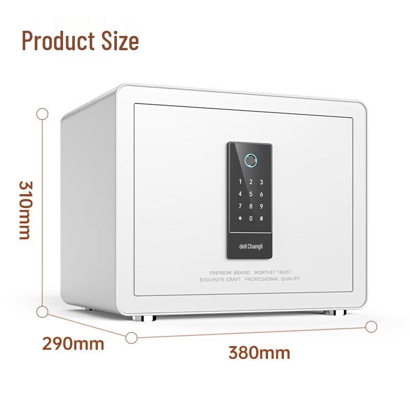 Deli Wall-Mounted Fingerprint Password Steel Security Safe