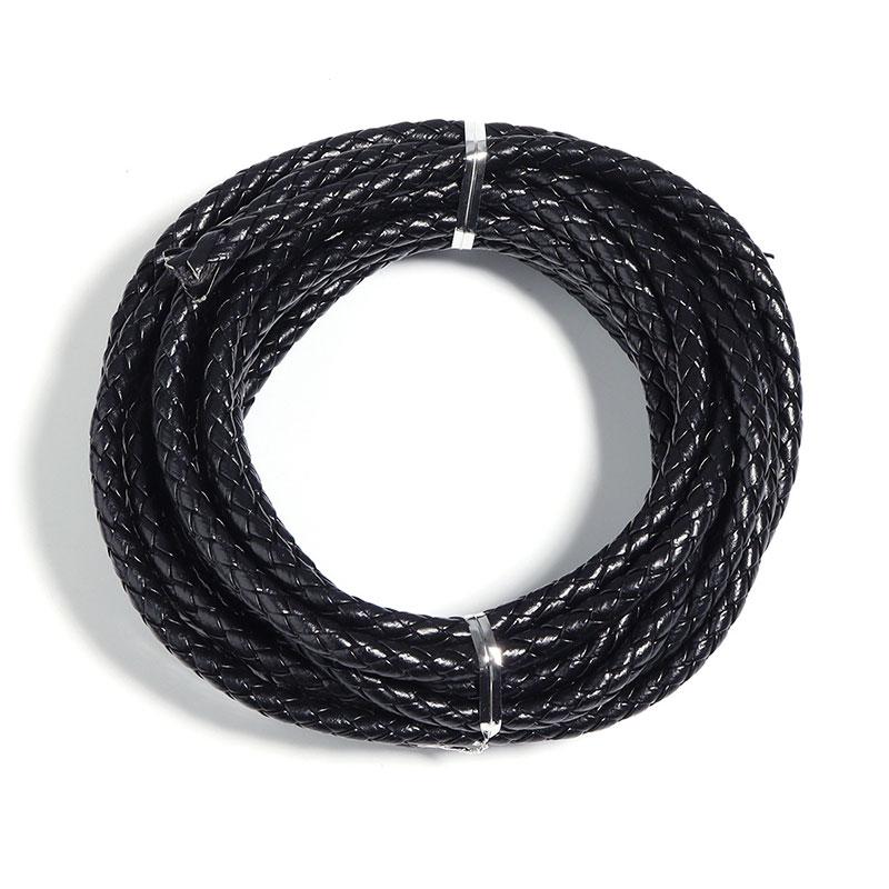 5 metri 6mm Corde in Pelle Intrecciata Corda Rotonda in Pelle Cordino per Fai da Te Ciondolo Collana Intreccio Bracciale Gioielli Materiali per la Creazione