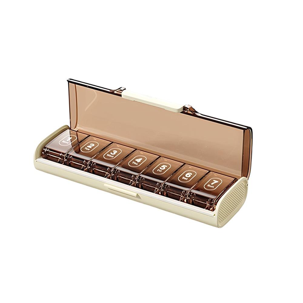 Portable Plastic Pill Storage Box Moisture Proof Large Compartments Weekly Pill Organizer 7 Day Pill Holder Health Care