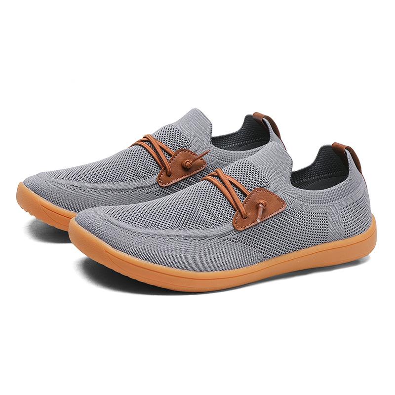 New Casual Fly-woven Men's Casual Breathable 2025 Direct Sales Casual Lazy One-pedal Wide-headed Shoes