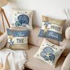 1/4pcs Summer Starfish Shell Cushions Pillowcase Polyester Cushion Cover Throw Pillow Pillowcover Home Car Sofa Decor