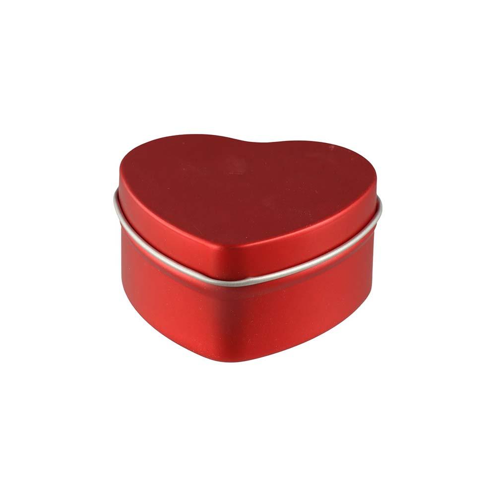 Creative Tinplate Heart Shape Tins Empty Silver/Red/Pink Heart Metal Box Refillable Small Heart-shaped Containers Home