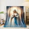 Blessed Virgin Mary Prayer Blanket  Printed Blanket for Living Room Bed Couch lunch break Soft Cozy Blanket for Friend's festival Gift