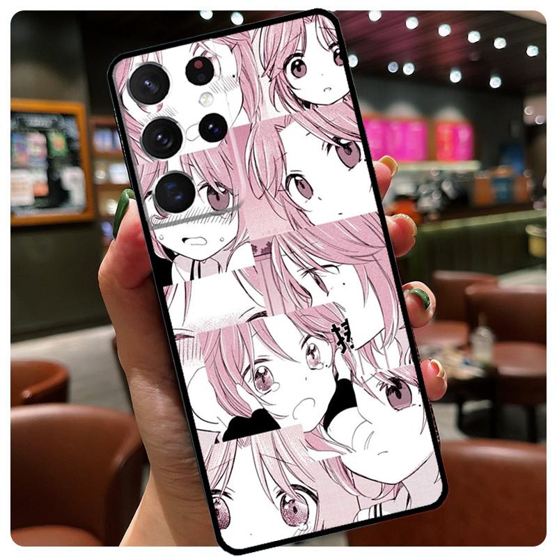 Kawaii Japan Girls Harajuku Pink Phone Case For Samsung Galaxy S25 S24 S23 S22 S21 S20 Ultra S9 S10 Plus S25 FE S24 FE Cover
