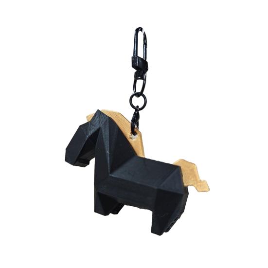 1/2Pcs Geometric Horse Keychain 3D Printed Horse Key Ring Hanging Decoration Bag Purse Charm Chinese Year of Horse New Year Gift