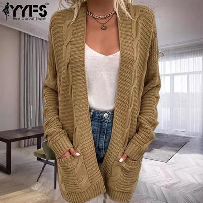 Damenmode, lässig, Herbst/Winter, einfarbig, mit Druck, lange Ärmel