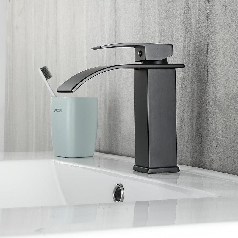 Waterfall Bathroom Faucet: Countertop Basin with Silent Water Outlet