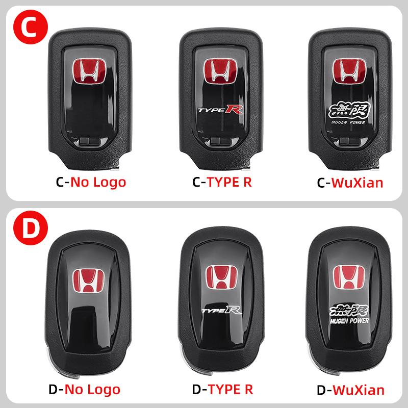 LUP1 1ocs Car Key Fob Pocket Cover Case For Honda Fit Jazz Civic CR-V HR-V Accord Jade Crider Odyssey Remote Protector Accessories