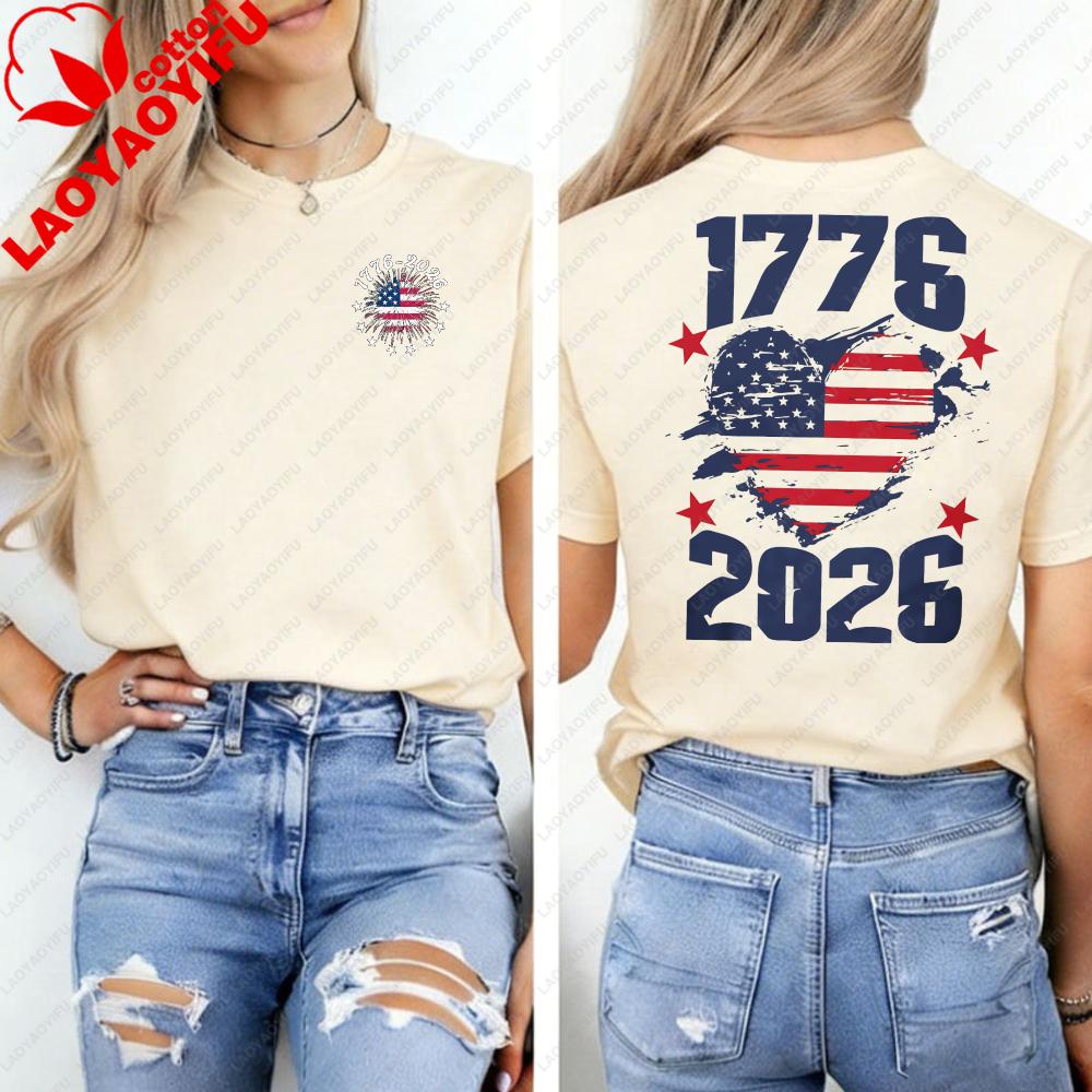 America 17762026 TShirt Birthday Sweatshirt America Independence Day Flag Fourth of July Celebrate of Tee Unisex Clothes Tops