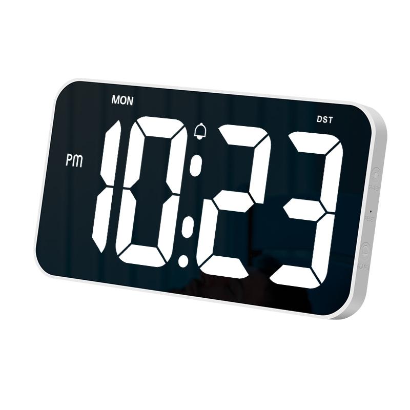 1pc, Large Digital Wall Clocks,  LED Display Digital Alarm Clock, LED Oversized Electric Clock With Date, Week, Temperature, Adj