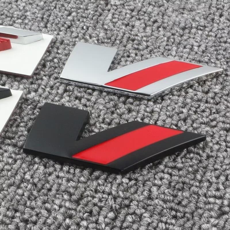 1.8x7cm/2.3x5.8cm Metal Emblem Car Sticker suitable for Cadillac Sport V Logo XT4 XT5 XT6 CT4 CT5 CT6 Performance Logo Stickers