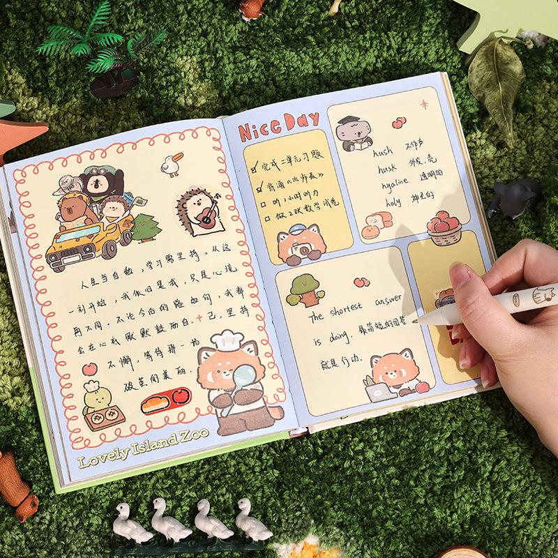 Cute Cartoon Zoo Notebook: Ideal Diary and Gift for Elementary Students